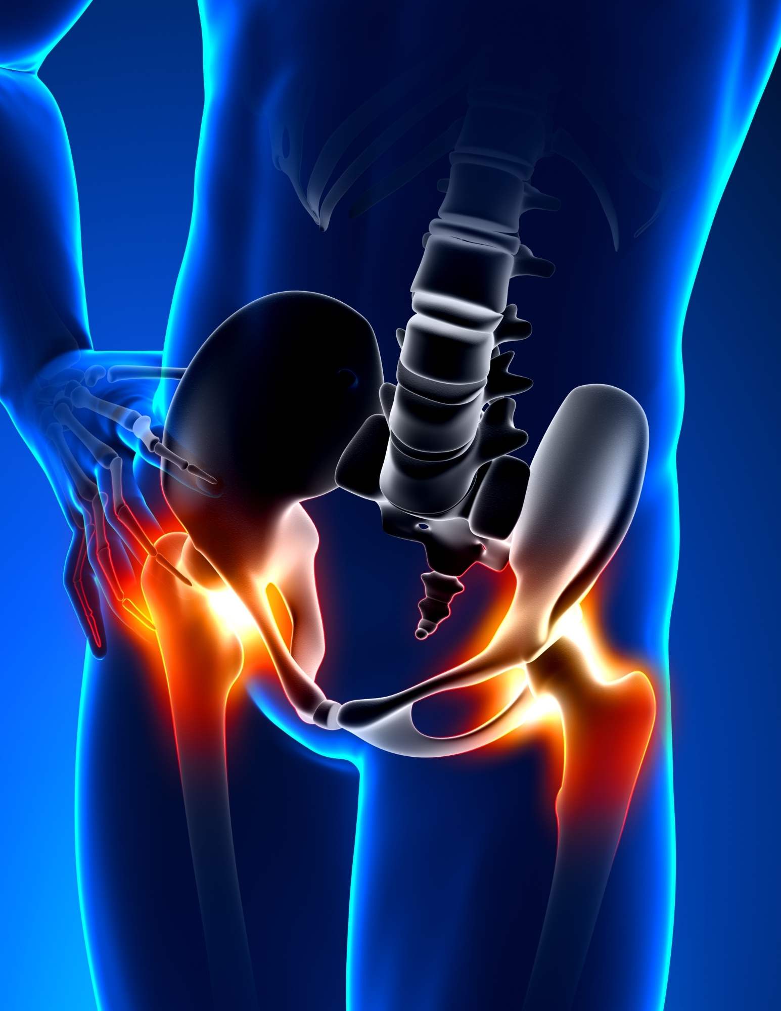 An image of a man with a pain in his back.