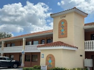front entrance of building