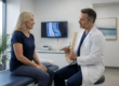 A patient discussing sciatica treatment options with a board-certified pain specialist at Family Spine & Pain Care Institute in Venice, Florida.